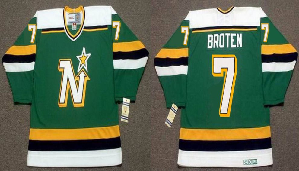 2019 Men Dallas Stars 7 Broten Green CCM NHL jerseys